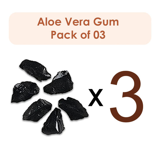 Aloe vera Gum/Musambram/Kala Gond 25G (Raw Substance) Pack of 3