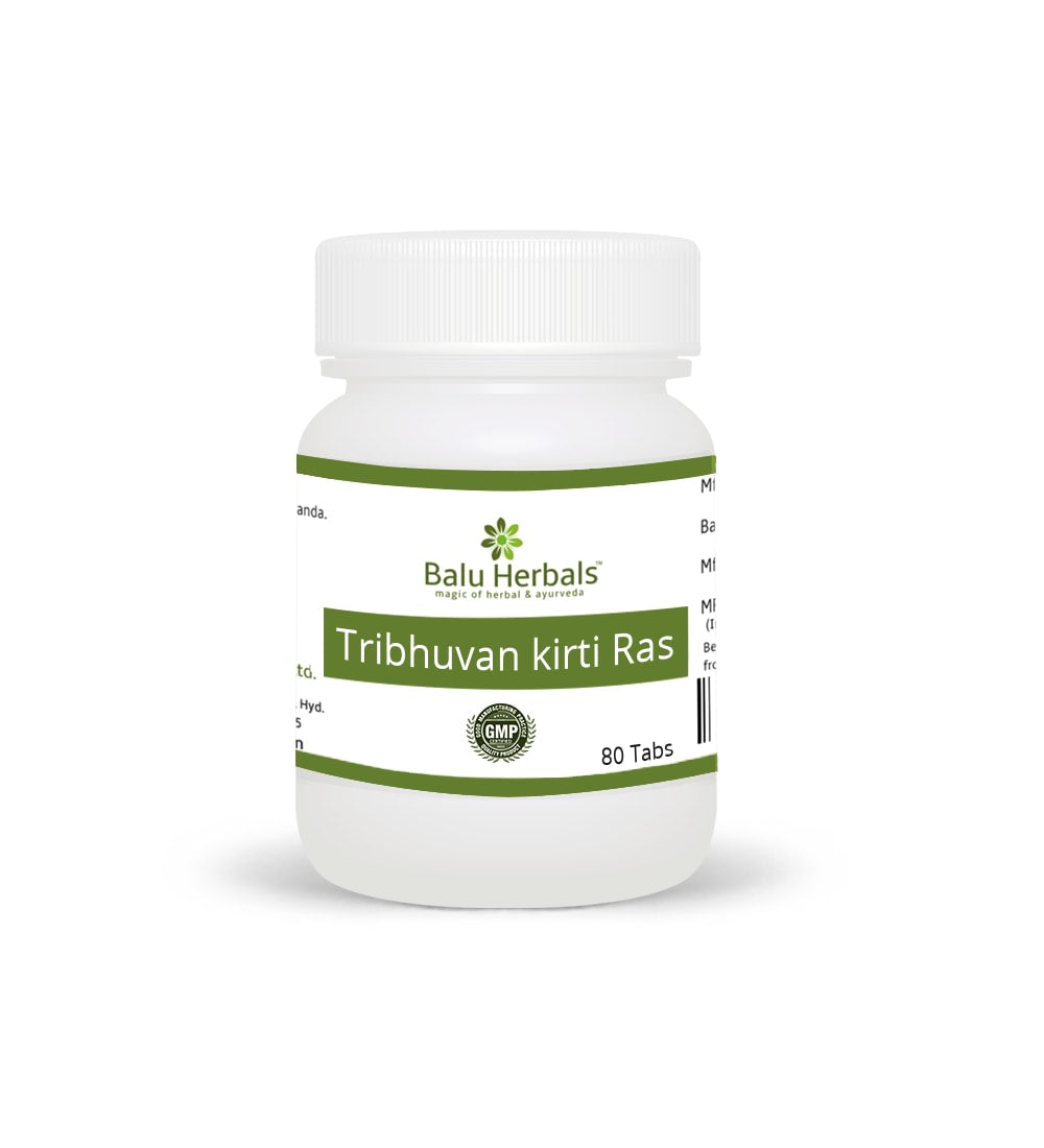 Balu Herbals - Tribhuvan Kirti Ras 80T