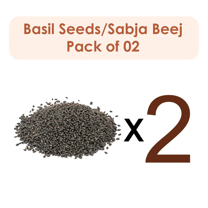 Basil Seeds/Sabja Beej 100g (Raw Substance) (Pack of 2)