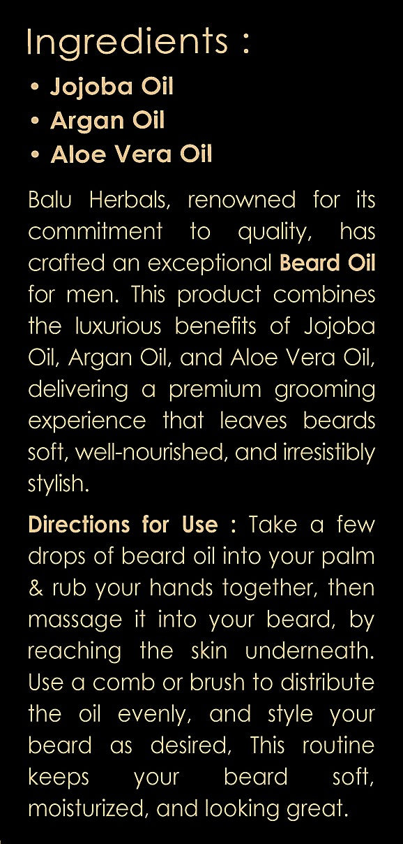 Balu Herbals Beard Oil For Men 50ml