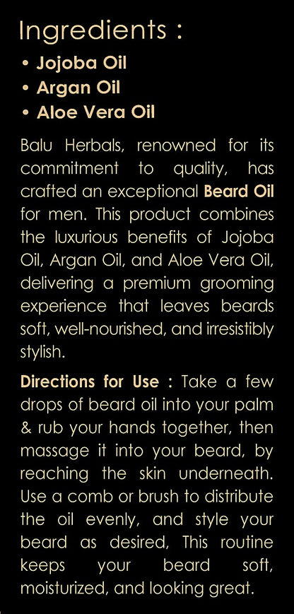 Balu Herbals Beard Oil For Men 50ml
