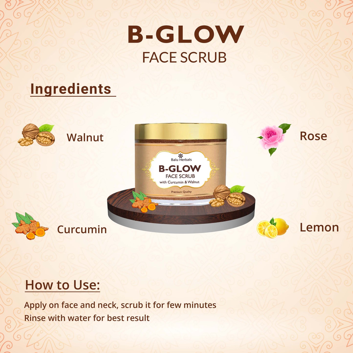 Balu Herbals - B Glow Face Scrub