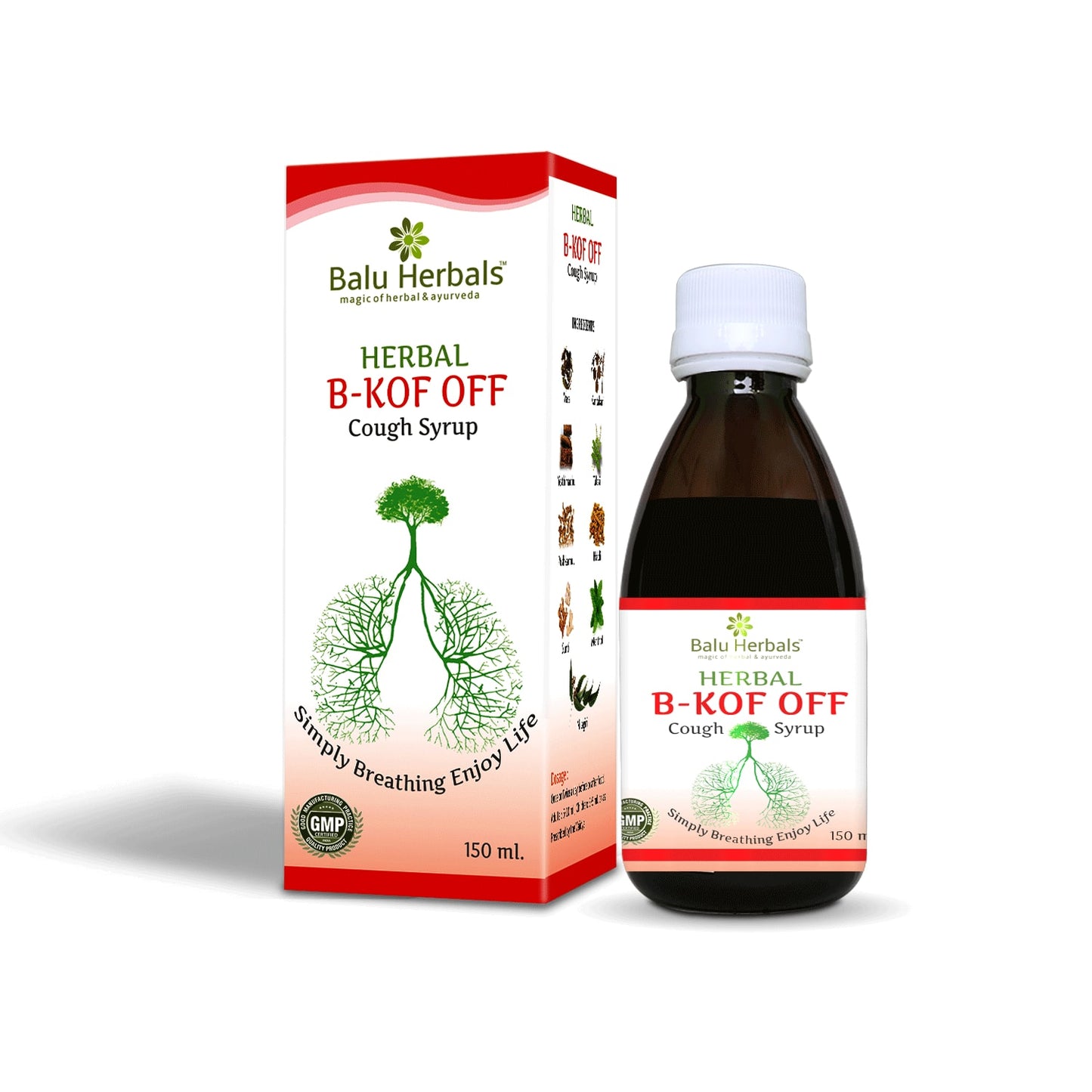 B Kof Off Syrup 150ML - Cough Syrup - Quick relief from throat infections