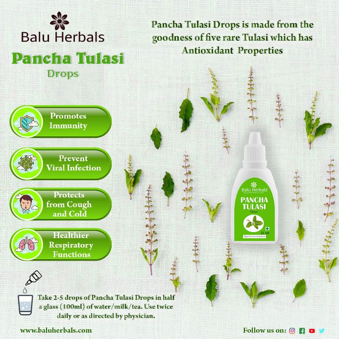 Buy Panch Tulsi Drops - balu herbals