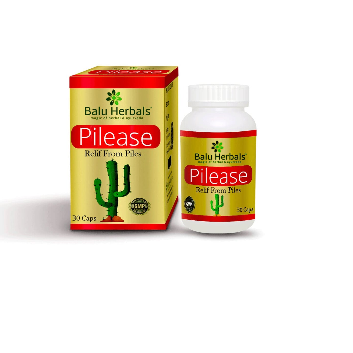 Buy Balu Herbals Pilease Capsules For Piles, Piles Capsules, Piles Home Treatment - 30caps